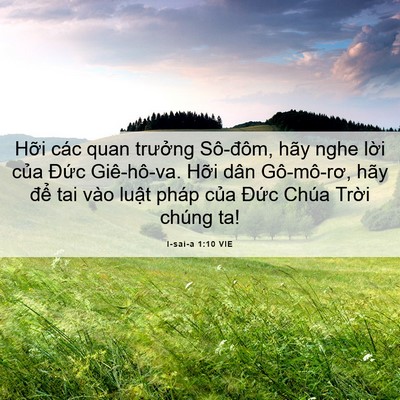 Picture 06 - I-sai-a 1:10 VIE - Hỡi các quan trưởng Sô-đôm, hãy nghe - Bible Verse Picture