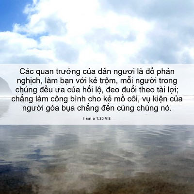 Picture 06 - I-sai-a 1:23 VIE - Các quan trưởng của dân ngươi là đồ - Bible Verse Picture