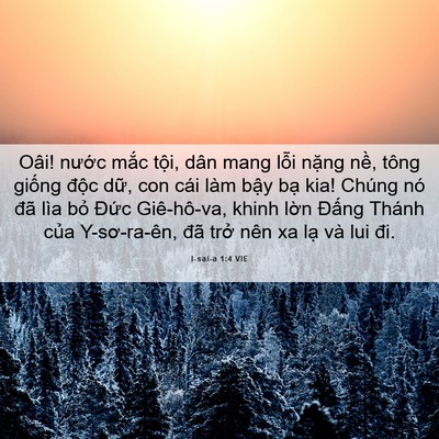 Picture 06 - I-sai-a 1:4 VIE - Oâi! nước mắc tội, dân mang lỗi nặng - Bible Verse Picture