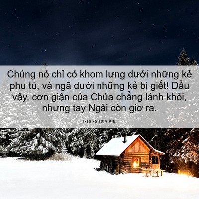 Picture 06 - I-sai-a 10:4 VIE - Chúng nó chỉ có khom lưng dưới những - Bible Verse Picture