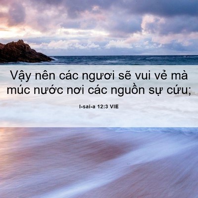 Picture 06 - I-sai-a 12:3 VIE - Vậy nên các ngươi sẽ vui vẻ mà múc - Bible Verse Picture