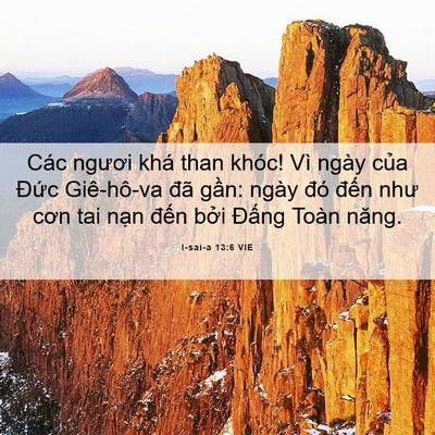 Picture 06 - I-sai-a 13:6 VIE - Các ngươi khá than khóc! Vì ngày của - Bible Verse Picture