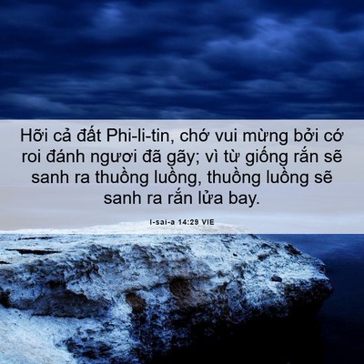 Picture 06 - I-sai-a 14:29 VIE - Hỡi cả đất Phi-li-tin, chớ vui mừng - Bible Verse Picture