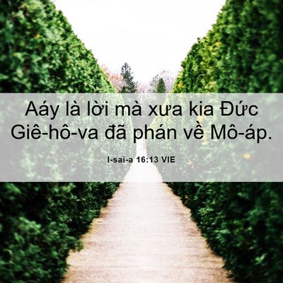 Picture 06 - I-sai-a 16:13 VIE - Aáy là lời mà xưa kia Đức Giê-hô-va - Bible Verse Picture