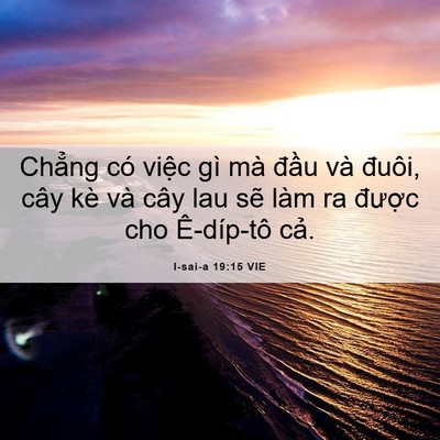 Picture 06 - I-sai-a 19:15 VIE - Chẳng có việc gì mà đầu và đuôi, - Bible Verse Picture