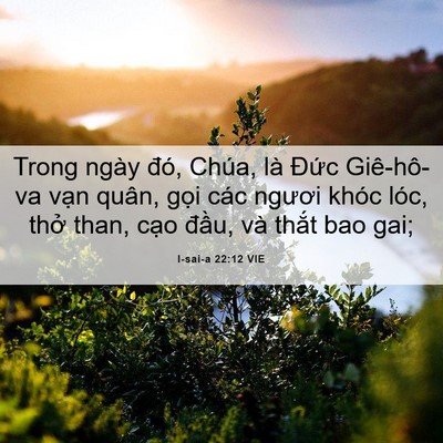 Picture 06 - I-sai-a 22:12 VIE - Trong ngày đó, Chúa, là Đức Giê-hô-va - Bible Verse Picture
