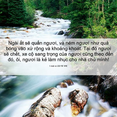 Picture 06 - I-sai-a 22:18 VIE - Ngài ắt sẽ quấn ngươi, và ném ngươi - Bible Verse Picture