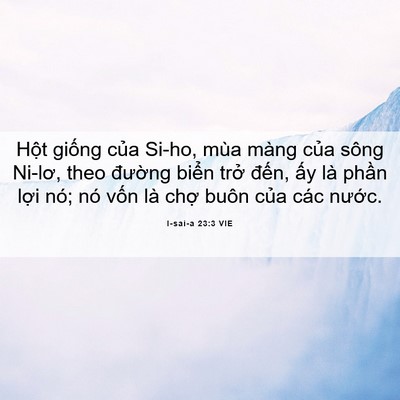 Picture 06 - I-sai-a 23:3 VIE - Hột giống của Si-ho, mùa màng của sông - Bible Verse Picture