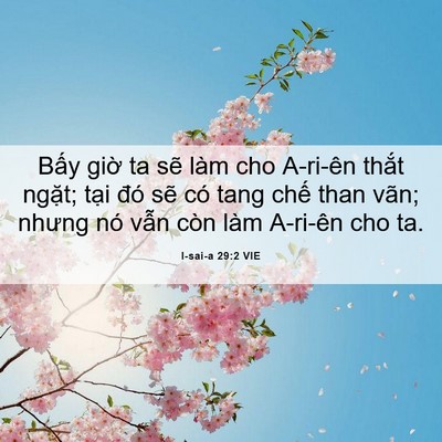 Picture 06 - I-sai-a 29:2 VIE - Bấy giờ ta sẽ làm cho A-ri-ên thắt - Bible Verse Picture