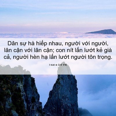 Picture 06 - I-sai-a 3:5 VIE - Dân sự hà hiếp nhau, người với - Bible Verse Picture
