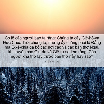 Picture 06 - I-sai-a 36:7 VIE - Có lẽ các ngươi bảo ta rằng: Chúng ta - Bible Verse Picture