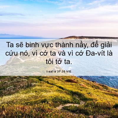 Picture 06 - I-sai-a 37:35 VIE - Ta sẽ binh vực thành nầy, để giải - Bible Verse Picture