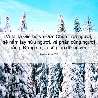 Picture 06 - I-sai-a 41:13 VIE - Vì ta, là Giê-hô-va Đức Chúa Trời - Bible Verse Picture