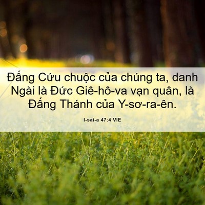 Picture 06 - I-sai-a 47:4 VIE - Đấng Cứu chuộc của chúng ta, danh Ngài - Bible Verse Picture