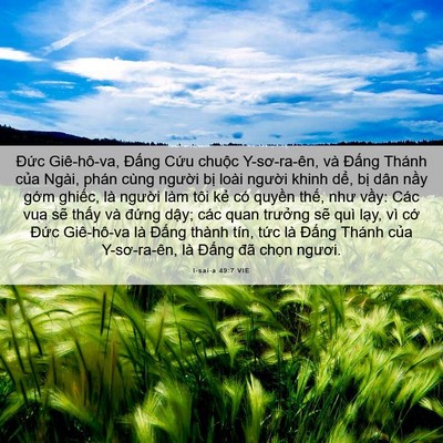 Picture 06 - I-sai-a 49:7 VIE - Đức Giê-hô-va, Đấng Cứu chuộc - Bible Verse Picture