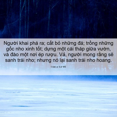 Picture 06 - I-sai-a 5:2 VIE - Người khai phá ra; cất bỏ những đá; - Bible Verse Picture
