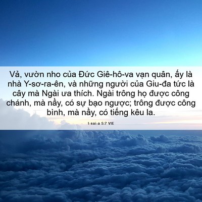 Picture 06 - I-sai-a 5:7 VIE - Vả, vườn nho của Đức Giê-hô-va vạn - Bible Verse Picture