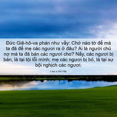 Picture 06 - I-sai-a 50:1 VIE - Đức Giê-hô-va phán như vầy: Chớ nào - Bible Verse Picture