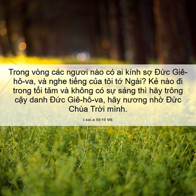Picture 06 - I-sai-a 50:10 VIE - Trong vòng các ngươi nào có ai kính sợ - Bible Verse Picture