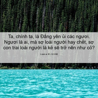 Picture 06 - I-sai-a 51:12 VIE - Ta, chính ta, là Đấng yên ủi các - Bible Verse Picture