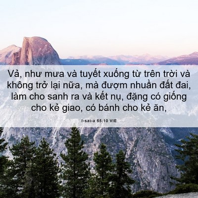 Picture 06 - I-sai-a 55:10 VIE - Vả, như mưa và tuyết xuống từ trên - Bible Verse Picture