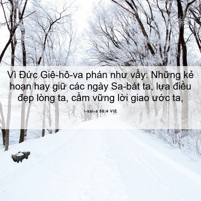 Picture 06 - I-sai-a 56:4 VIE - Vì Đức Giê-hô-va phán như vầy: Những - Bible Verse Picture