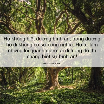 Picture 06 - I-sai-a 59:8 VIE - Họ không biết đường bình an, trong - Bible Verse Picture