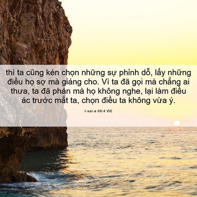 Picture 06 - I-sai-a 66:4 VIE - thì ta cũng kén chọn những sự phỉnh - Bible Verse Picture
