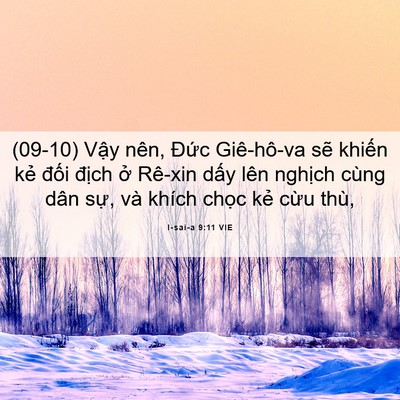 Picture 06 - I-sai-a 9:11 VIE - (09-10) Vậy nên, Đức Giê-hô-va sẽ - Bible Verse Picture