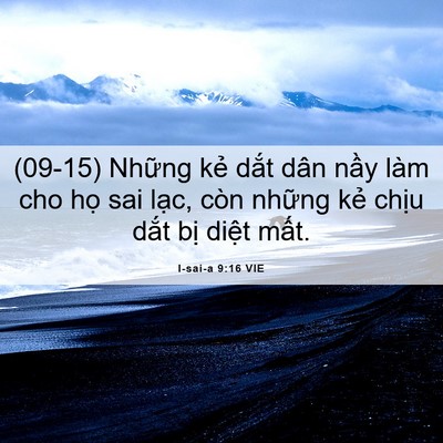 Picture 06 - I-sai-a 9:16 VIE - (09-15) Những kẻ dắt dân nầy làm cho - Bible Verse Picture