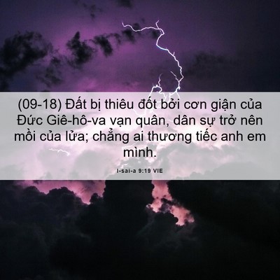 Picture 06 - I-sai-a 9:19 VIE - (09-18) Đất bị thiêu đốt bởi cơn - Bible Verse Picture