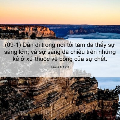 Picture 06 - I-sai-a 9:2 VIE - (09-1) Dân đi trong nơi tối tăm đã thấy - Bible Verse Picture