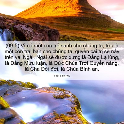 Picture 06 - I-sai-a 9:6 VIE - (09-5) Vì có một con trẻ sanh cho chúng - Bible Verse Picture