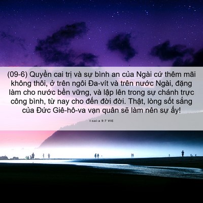 Picture 06 - I-sai-a 9:7 VIE - (09-6) Quyền cai trị và sự bình an của - Bible Verse Picture