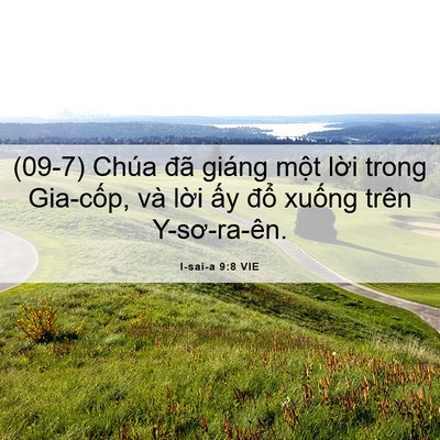 Picture 06 - I-sai-a 9:8 VIE - (09-7) Chúa đã giáng một lời trong - Bible Verse Picture