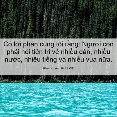 Picture 06 - Khải Huyền 10:11 VIE - Có lời phán cùng tôi rằng: Ngươi còn - Bible Verse Picture