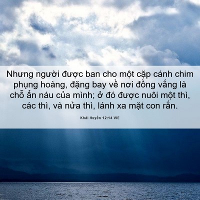 Picture 06 - Khải Huyền 12:14 VIE - Nhưng người được ban cho một cặp - Bible Verse Picture