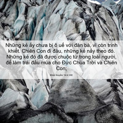 Picture 06 - Khải Huyền 14:4 VIE - Những kẻ ấy chưa bị ô uế với đàn - Bible Verse Picture