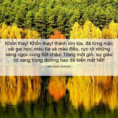 Picture 06 - Khải Huyền 18:16 VIE - Khốn thay! Khốn thay! thành lớn kia, đã - Bible Verse Picture