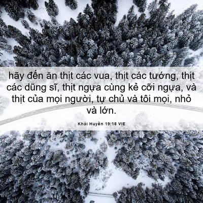 Picture 06 - Khải Huyền 19:18 VIE - hãy đến ăn thịt các vua, thịt các - Bible Verse Picture