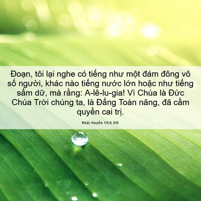 Picture 06 - Khải Huyền 19:6 VIE - Đoạn, tôi lại nghe có tiếng như một - Bible Verse Picture