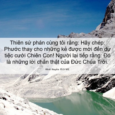 Picture 06 - Khải Huyền 19:9 VIE - Thiên sứ phán cùng tôi rằng: Hãy chép: - Bible Verse Picture