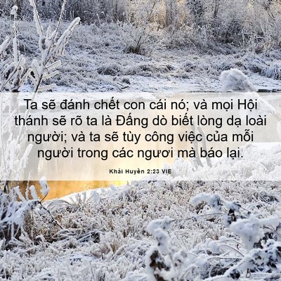 Picture 06 - Khải Huyền 2:23 VIE - Ta sẽ đánh chết con cái nó; và mọi - Bible Verse Picture
