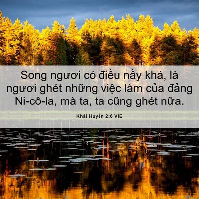Picture 06 - Khải Huyền 2:6 VIE - Song ngươi có điều nầy khá, là ngươi - Bible Verse Picture