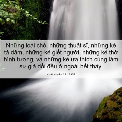 Picture 06 - Khải Huyền 22:15 VIE - Những loài chó, những thuật sĩ, những - Bible Verse Picture