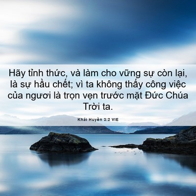 Picture 06 - Khải Huyền 3:2 VIE - Hãy tỉnh thức, và làm cho vững sự còn - Bible Verse Picture
