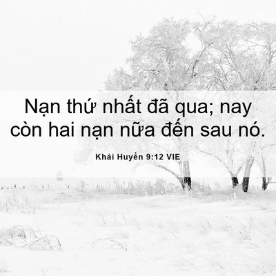 Picture 06 - Khải Huyền 9:12 VIE - Nạn thứ nhất đã qua; nay còn hai nạn - Bible Verse Picture