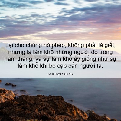 Picture 06 - Khải Huyền 9:5 VIE - Lại cho chúng nó phép, không phải là - Bible Verse Picture
