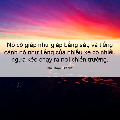 Picture 06 - Khải Huyền 9:9 VIE - Nó có giáp như giáp bằng sắt; và - Bible Verse Picture