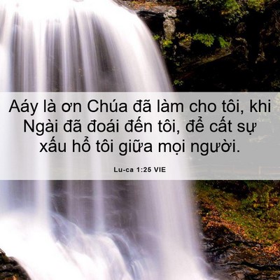 Picture 06 - Lu-ca 1:25 VIE - Aáy là ơn Chúa đã làm cho tôi, khi Ngài - Bible Verse Picture